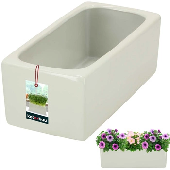 Keramický dekorativní květináč elegantní moderní bílý 24 cm