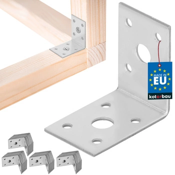 Tesařský úhelník nerezový pozinkovaný 50x50x35 mm sada 50 ks.