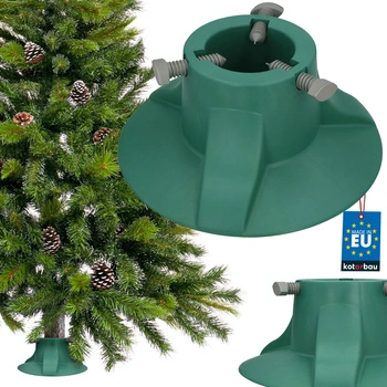 Stojan na živý vánoční stromek do 2,7 m plastový zelený