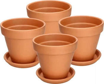 Keramická hlína terakotový talíř fi 11 - 4 ks. hnědá kotarbau