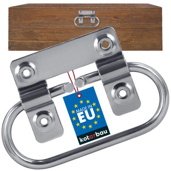 Madlo na truhly kufry zásuvky pozinkované stříbrné 13 cm