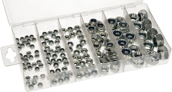 Sada metrických matic m4-m12 nerez 146 ks. stříbro kotarbau