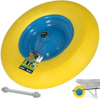 Kolo na kolečko 4.00-8 polyuretan - Barva žlutá