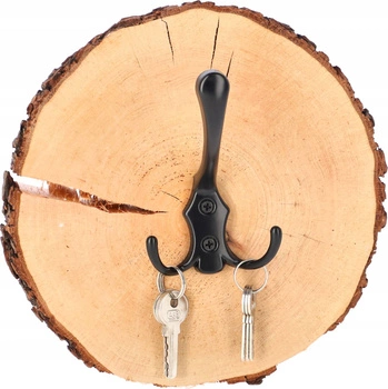 Dekorativní nástěnný držák dřevěný plátek 20 cm kotarbau hnědá