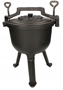 Litinový kotlík 4 lovecké kotlíky vařič na táborák