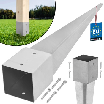 Podstavec pod sloup kotevní do země ocelový 120x120x900 mm