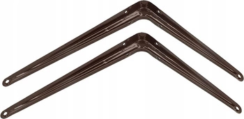 Podpěra police 30x25 cm - 2 ks. hnědá kotarbau