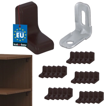 Komandorek nábytková úhlová konzola s víčkem wenge sada 25 ks.