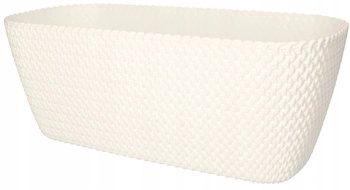 Květináč 400 mm balkonová oválná truhla - Barva bílá