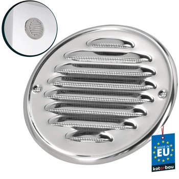 Větrací mřížka nerezová ocel kulatá síťka stříbrná fi 100 mm