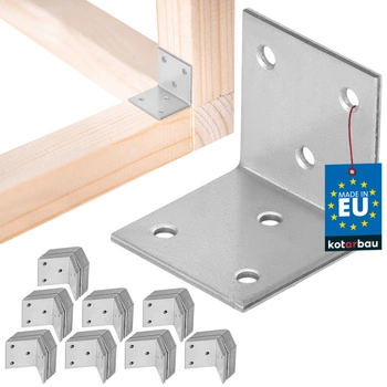 Tesařský úhelník nerezový pozinkovaný 40x40x40 mm sada 100 ks.