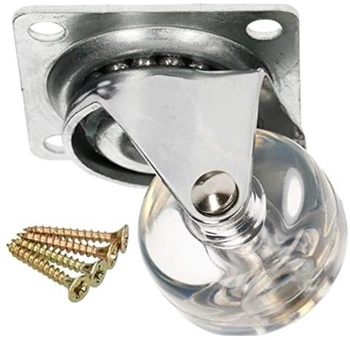 Nábytkové otočné kolečko průhledné 35 mm otočné