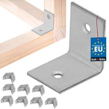 Tesařský úhelník nerezový pozinkovaný 30x30x25 mm sada 100 ks.