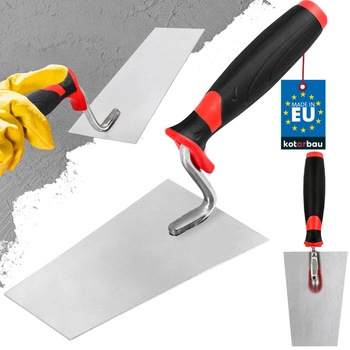 Zednické hladítko lichoběžníkové nerezová ocel gumová rukojeť 140 mm