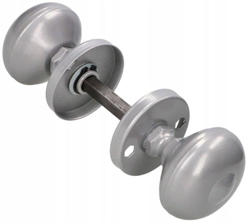 Otočná kulička dveřní kulatá pro vrata dveře - Barva stříbrná