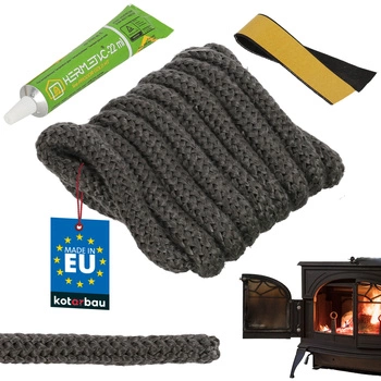 Příze na těsnění krbu a kamen + lepidlo 12 mm 2,5 m