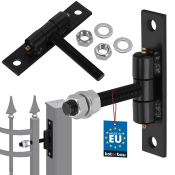 Závěs brány s maznicemi šroubovaný černý fi 20 mm