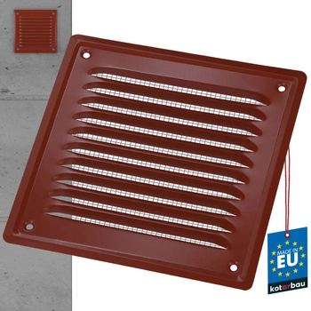 Komínová větrací mřížka se síťkou 165x165 cihla