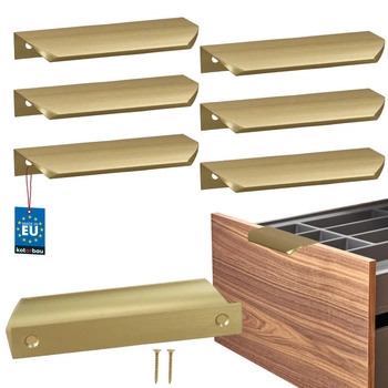 Uchyt nábytkový hliníkový zlatý mat 96/116 mm sada 6 ks.