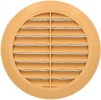 Větrací mřížka kulatá s mřížkou fi125 plast - Barva béžová