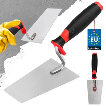 Zednické hladítko lichoběžníkové nerezová ocel gumová rukojeť 130 mm