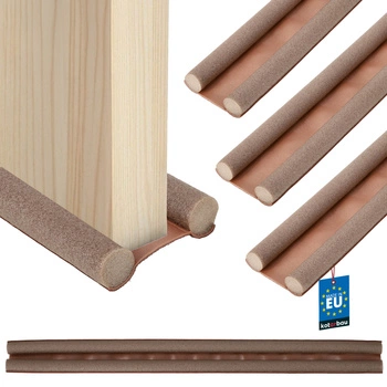 Těsnění z pěny pod dveře 30 mm 95 cm hnědé sada 3 ks