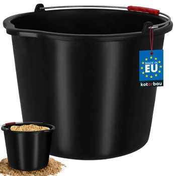 Vědro stavební hospodářské s výlevkou 20 l černé
