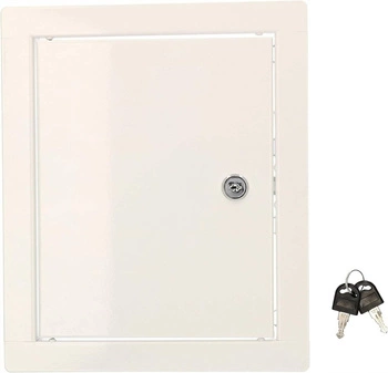 Ocelová revizní dvířka s bílými klíči 25x20 cm