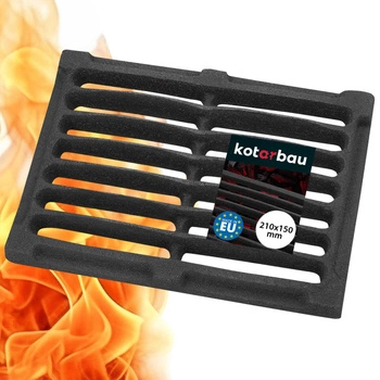 Litinový rošt na vaření pro krbový kotel - 15x21 cm