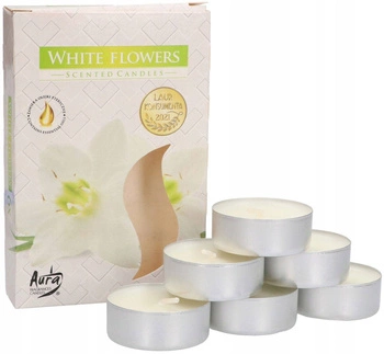 Sada ohřívačů svíček s vonnou náplní bílé květy - 6 ks.