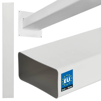 Plochý kabelový větrací kanál 120x60 bílý 100cm