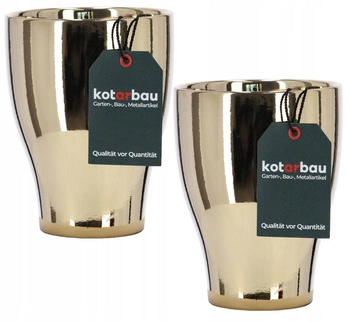 Plášť hrnce glazovaný keramický zlatý - 2 ks. kotarbau