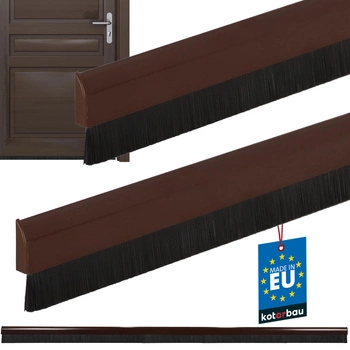 Těsnicí lišta pod dveře hnědá 25 mm 1 m sada 2 ks.