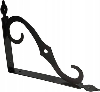 Úhelníková konzola 190/240 černá sada 2 ks.