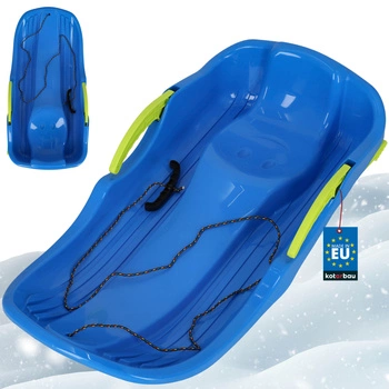 Sáně s brzdou a provázkem sjezdové modré 79 cm