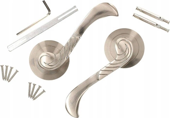 Dveřní klika kulatá tyč satén 110 mm