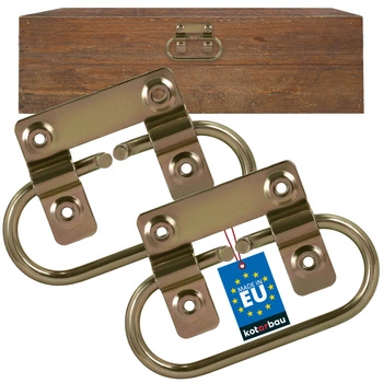 Madlo na truhly kufry zásuvky pozinkované zlaté 13 cm sada 2 ks.