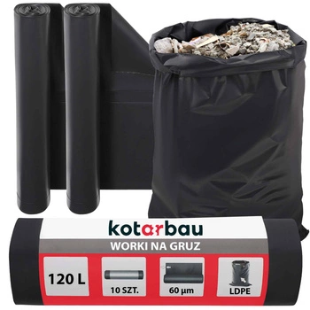 Fóliové pytle na suť 120 l sada 2 ks.