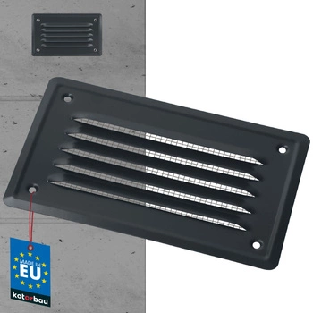 Komínová větrací mřížka se síťkou 165x100 na popel