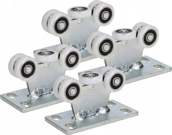 5 válečkových portálových vozíků fi 25 pevných válečkových portálů - 4 ks.