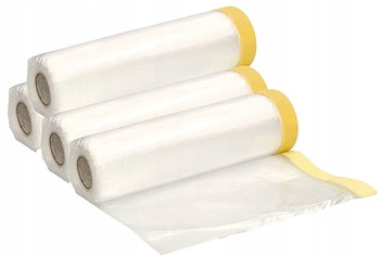 Malířská fólie 200x20 ochranná plachta s páskou - 4 ks.