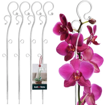 Plastová podpora rostlin transparentní 39 cm sada 4 ks.