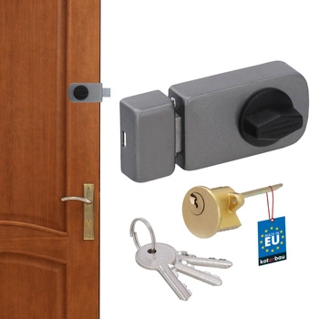 Jednobodový povrchový zámek lukostřelec pro dveře antracit 95 mm