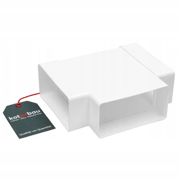 Spojka tee ploché potrubí bílá 110x55 mm