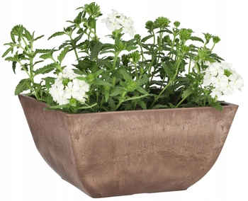 Kompozitní zahradní květináč mrazuvzdorný hnědý 25x25 cm