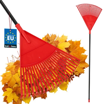 Vějířové hrábě na listí 49 cm + hliníková násada 1,5 m