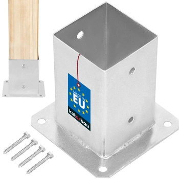 Základna sloupu šroubová kotevní konzola 90x90 kotarbau stříbro