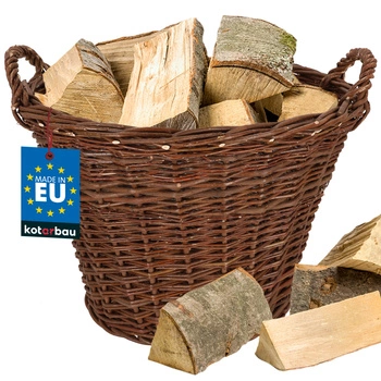 Koš dřevěný květináč proutěný květiny 60 cm plášť kotarbau hnědá