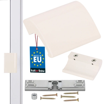 Balkónová západka úchyt dveře zámek palivový hliníkový - Barva krémová