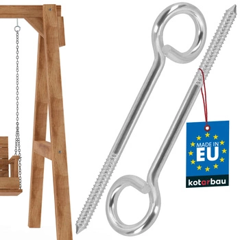 Stropní kyvný hák se šroubovacím držákem na dřevo 240 mm sada 2 ks.